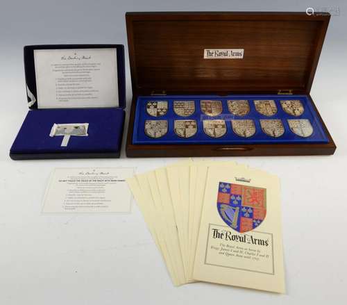 Cased set of silver ingots , 'The Royal Arms 1689-