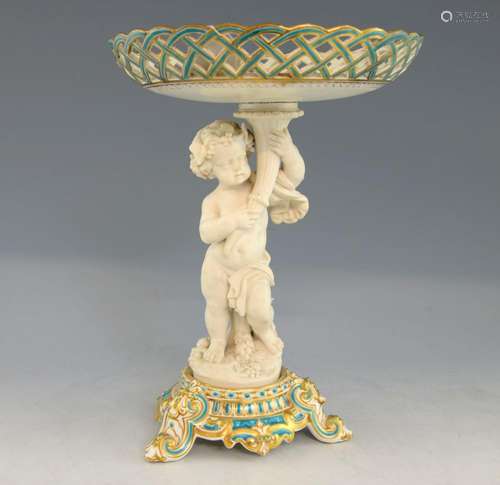 Minton style centrepiece, the column in the form o