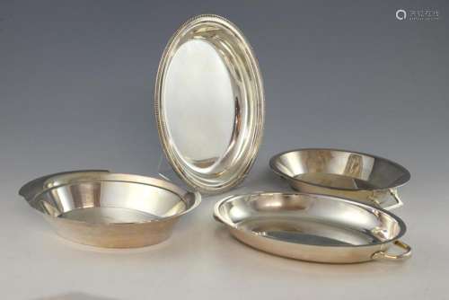 Art Deco tureen, toast rack, and other plated item