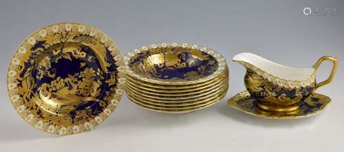 Royal Crown Derby Avesbury birds decorated in gilt