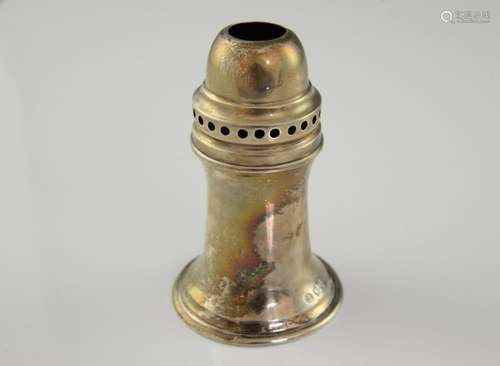 Victorian silver table lighter, in the form of a l