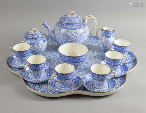 Royal Worcester late 19th century, blue and white