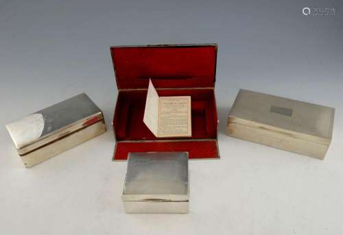 George VI silver presentation cigarette box, by Ad