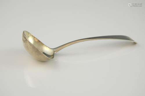 George III silver sauce ladle, with monogrammed te