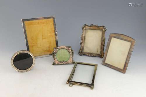 Edward VII photograph frame with scrolling floral