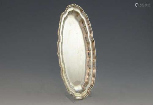 American Birks Sterling silver oval dish with serp