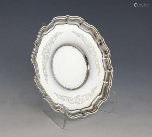 American Birks Sterling silver dish with serpentin