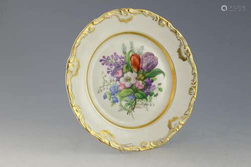 KPM Berlin porcelain cabinet plate, centre decorat