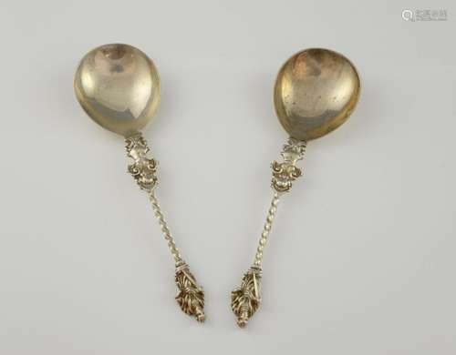 Pair of Victorian silver apostle spoons, by Willia