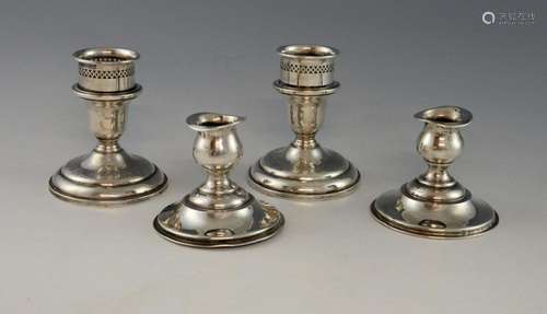 American pair of Birks Sterling silver candlestick