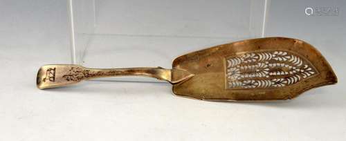 George IV silver fiddle pattern fish slice, maker'