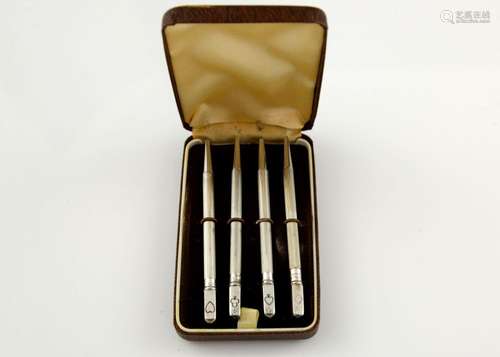 Elizabeth II sterling silver bridge pencils, with