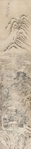 董邦达（1696～1769） 1720年作 雪满松山 立轴 设色纸本