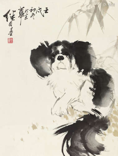 刘继卣（1918～1983） 1982年作 幼犬图 镜心 设色纸本