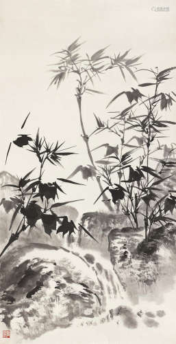 唐云（1910～1993） 墨竹 镜心 水墨纸本
