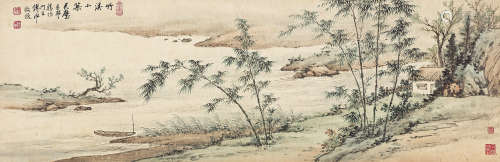 黄君璧（1898～1991） 竹溪小筑 镜心 设色纸本
