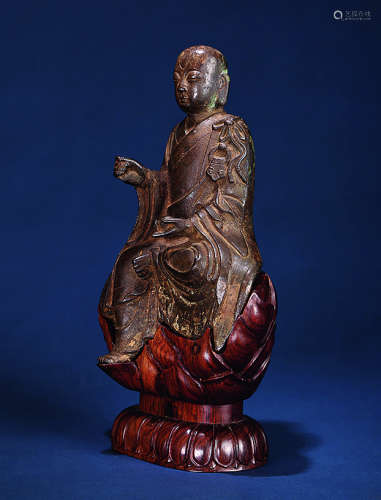 宋 铜制地藏菩萨坐像