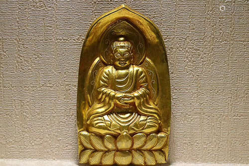 A LIAOJIN PURE GOLD SAKYAMUNI BUFFHA