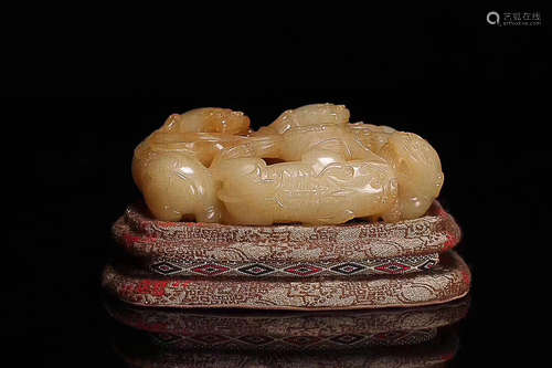 A HETIAN JADE ORNAMENTS