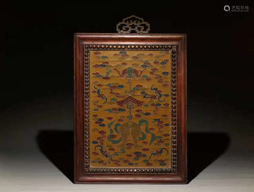 17-19TH CENTURY, A BAT PATTERN HANGING PANEL, QING DYNASTY