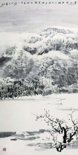 施江城（b.1946） 山水 立轴 纸本水墨