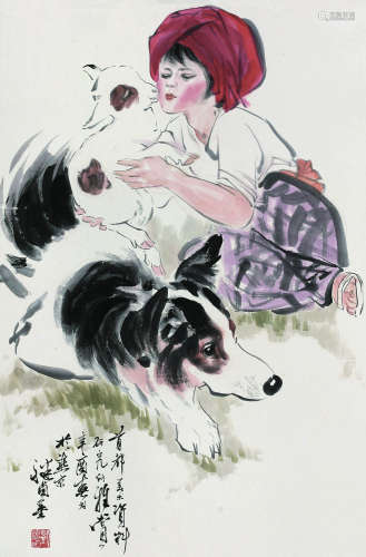 刘继卣（1918～1983） 1981年作 人物 立轴 纸本设色