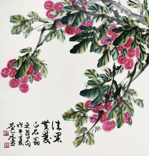 许麟庐（1916～2011） 1978年作 大利图 立轴 纸本设色