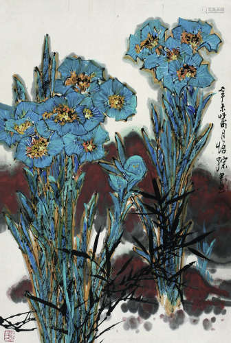 郭怡孮（b.1940） 1991年作 花卉 镜心 纸本设色