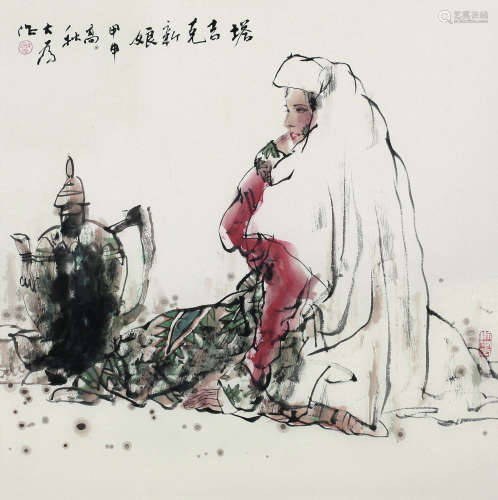 刘大为（b.1945） 2004年作 人物 镜心 纸本设色