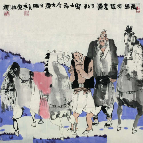 张道兴（b.1935） 1995年作 人物 镜心 纸本设色