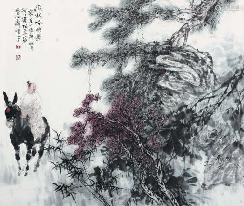 王明明（b.1952） 2007年作 疏林远眺图 镜心 纸本设色