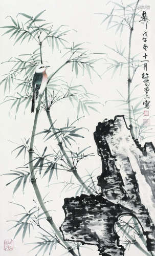 谢稚柳（1910～1997） 1978年作 花鸟 立轴 纸本设色