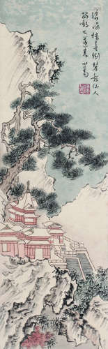 溥儒（1896～1963） 山水 立轴 绢本设色
