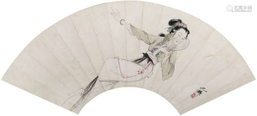 胡也佛（1908～1980） 仕女图 镜心 纸本设色