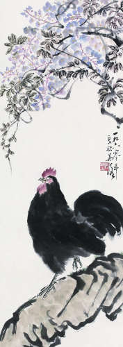 吴茀之（1900～1977） 1960年作 大吉图 立轴 纸本设色
