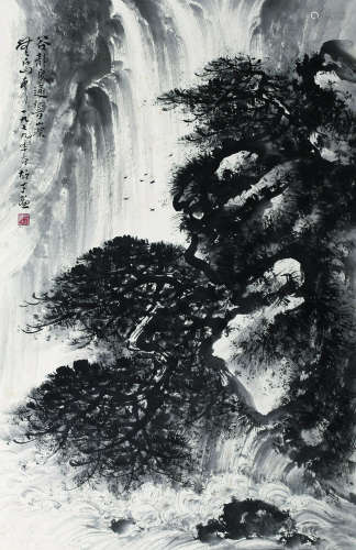 黎雄才（1910～2001） 1979年作   松风幽谷 镜心 纸本设色