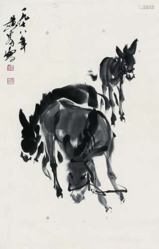黄胄（1925～1997） 1978年作   驴 立轴 纸本水墨