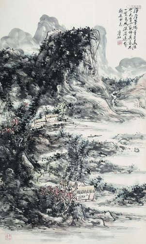 黄宾虹（1864～1955） 山居图 立轴 纸本设色