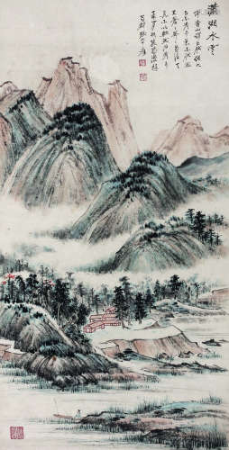 张大千（1899～1983） 潇湘水云 镜心 纸本设色
