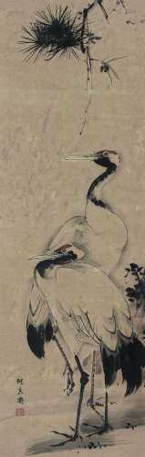 何香凝（1878～1972） 双鹤 镜心 纸本设色
