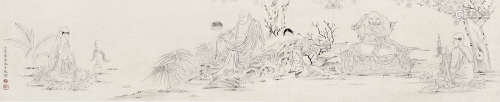 陆小曼（1903～1965） 罗汉图 镜心 纸本水墨