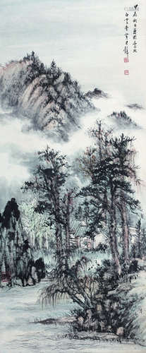 黄君璧（1898～1991） 山水 立轴 纸本设色