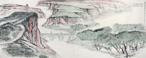 何海霞（1908～1998） 革命圣地延安 镜心 纸本设色