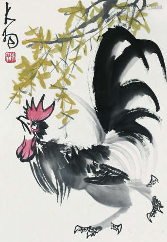 陈大羽（1912～2001） 迎春大吉 镜心 纸本设色