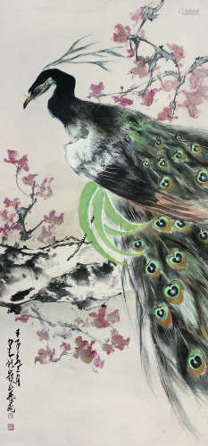 赵少昂（1905～1998） 1984年作   百鸟之王 立轴 纸本设色