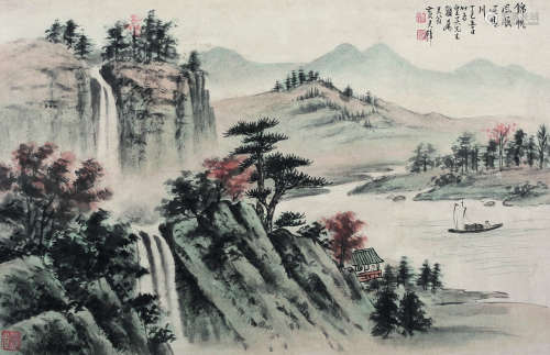 黄君璧（1898～1991） 山水 镜心 纸本设色