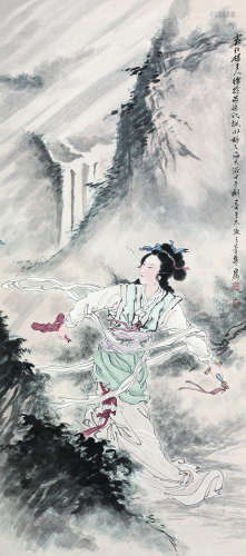 徐操（1898～1961） 人物·白娘子 立轴 纸本设色