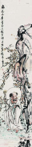 王震（1867～1938） 达摩 立轴 纸本设色