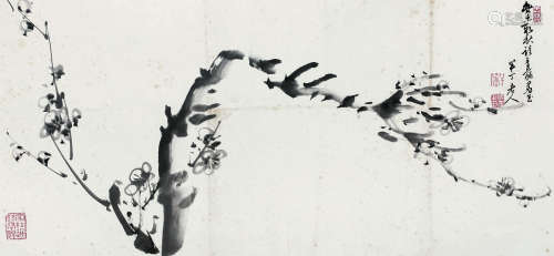 陈半丁（1876～1970） 梅 镜心 纸本水墨
