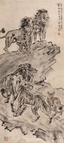 徐悲鸿（1895～1953） 1941年作   会师图 立轴 纸本设色
